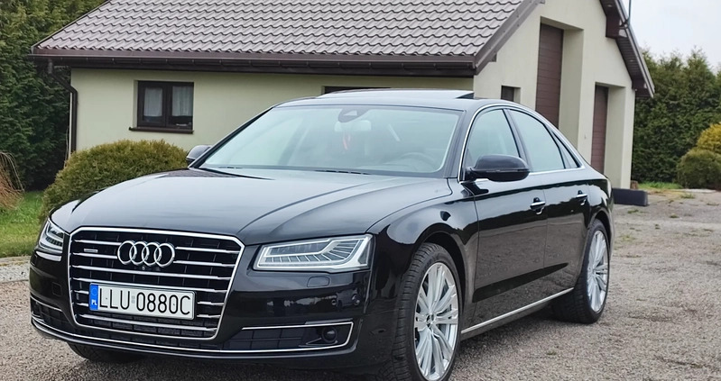 Audi A8 cena 127700 przebieg: 77200, rok produkcji 2015 z Łuków małe 379